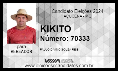 Candidato KIKITO 2024 - AÇUCENA - Eleições