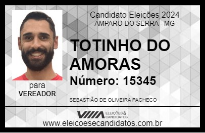 Candidato TOTINHO DO AMORAS 2024 - AMPARO DO SERRA - Eleições