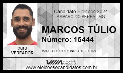 Candidato MARCOS TÚLIO 2024 - AMPARO DO SERRA - Eleições