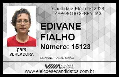 Candidato EDIVANE FIALHO 2024 - AMPARO DO SERRA - Eleições