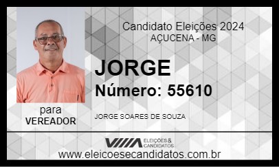 Candidato JORGE 2024 - AÇUCENA - Eleições