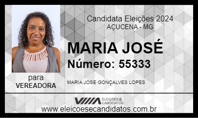 Candidato MARIA JOSÉ 2024 - AÇUCENA - Eleições