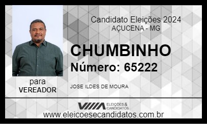 Candidato CHUMBINHO 2024 - AÇUCENA - Eleições