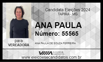 Candidato ANA PAULA 2024 - TAPIRA - Eleições