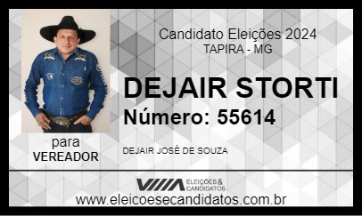 Candidato DEJAIR STORTI 2024 - TAPIRA - Eleições