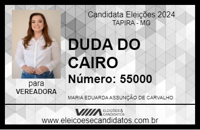 Candidato DUDA DO CAIRO 2024 - TAPIRA - Eleições