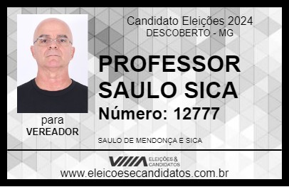 Candidato PROFESSOR SAULO SICA 2024 - DESCOBERTO - Eleições