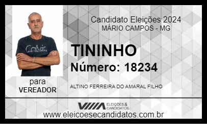 Candidato TININHO 2024 - MÁRIO CAMPOS - Eleições