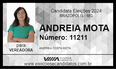 Candidato ANDREIA MOTA 2024 - BRAZÓPOLIS - Eleições