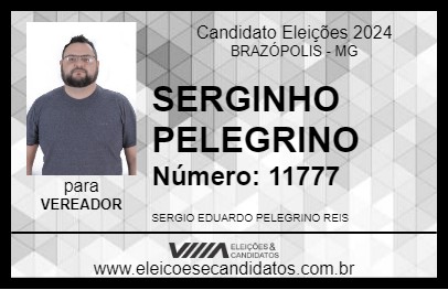 Candidato SERGINHO PELEGRINO 2024 - BRAZÓPOLIS - Eleições