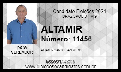 Candidato ALTAMIR 2024 - BRAZÓPOLIS - Eleições