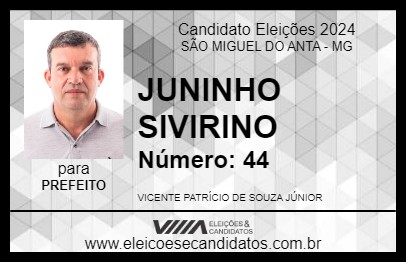 Candidato JUNINHO SIVIRINO 2024 - SÃO MIGUEL DO ANTA - Eleições