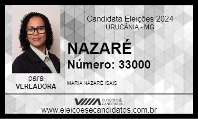 Candidato NAZARÉ 2024 - URUCÂNIA - Eleições