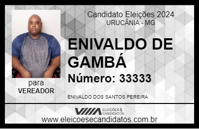 Candidato ENIVALDO DE GAMBÁ 2024 - URUCÂNIA - Eleições