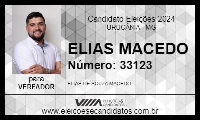 Candidato ELIAS MACEDO 2024 - URUCÂNIA - Eleições