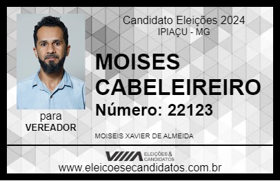 Candidato MOISES CABELEIREIRO 2024 - IPIAÇU - Eleições