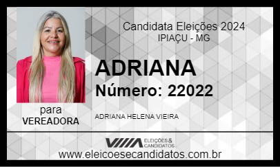 Candidato ADRIANA 2024 - IPIAÇU - Eleições