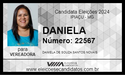 Candidato DANIELA 2024 - IPIAÇU - Eleições