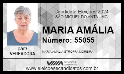 Candidato MARIA AMÁLIA 2024 - SÃO MIGUEL DO ANTA - Eleições