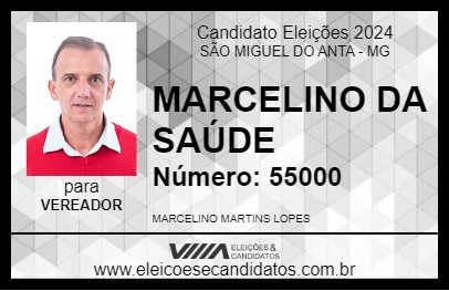 Candidato MARCELINO DA SAÚDE 2024 - SÃO MIGUEL DO ANTA - Eleições