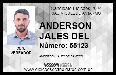 Candidato ANDERSON JALES DEL 2024 - SÃO MIGUEL DO ANTA - Eleições