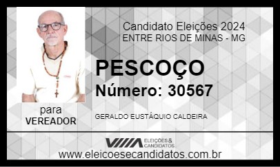 Candidato PESCOÇO 2024 - ENTRE RIOS DE MINAS - Eleições