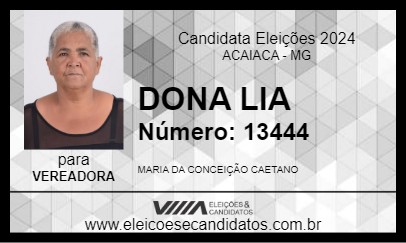 Candidato DONA LIA  2024 - ACAIACA - Eleições