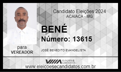 Candidato BENÉ  2024 - ACAIACA - Eleições