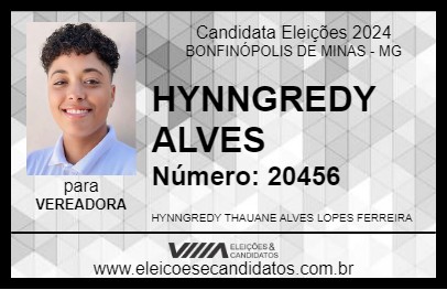 Candidato HYNNGREDY ALVES 2024 - BONFINÓPOLIS DE MINAS - Eleições