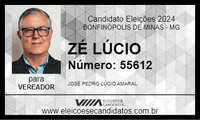 Candidato ZÉ LÚCIO 2024 - BONFINÓPOLIS DE MINAS - Eleições