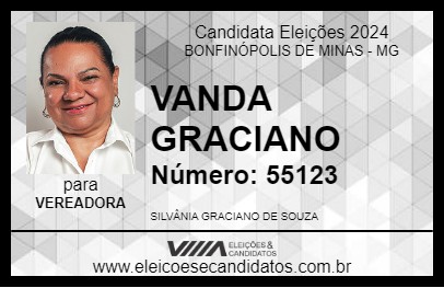 Candidato VANDA GRACIANO 2024 - BONFINÓPOLIS DE MINAS - Eleições