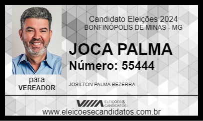 Candidato JOCA PALMA 2024 - BONFINÓPOLIS DE MINAS - Eleições