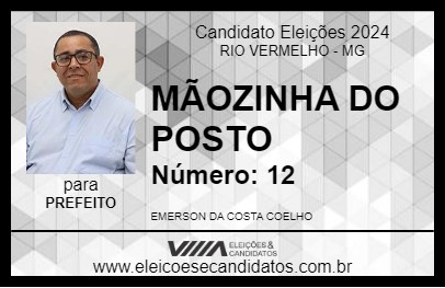 Candidato MÃOZINHA DO POSTO 2024 - RIO VERMELHO - Eleições