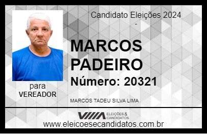 Candidato MARCOS PADEIRO 2024 - VESPASIANO - Eleições