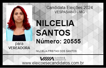 Candidato NILCELIA SANTOS 2024 - VESPASIANO - Eleições