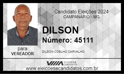 Candidato DILSON 2024 - CAMPANÁRIO - Eleições