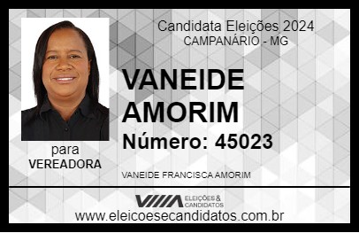 Candidato VANEIDE AMORIM 2024 - CAMPANÁRIO - Eleições