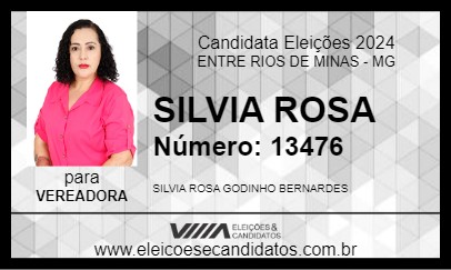 Candidato SILVIA ROSA 2024 - ENTRE RIOS DE MINAS - Eleições