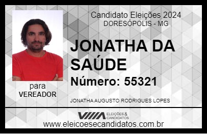 Candidato JONATHA DA SAÚDE 2024 - DORESÓPOLIS - Eleições