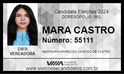 Candidato MARA CASTRO 2024 - DORESÓPOLIS - Eleições