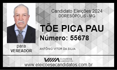 Candidato TÕE PICA PAU 2024 - DORESÓPOLIS - Eleições