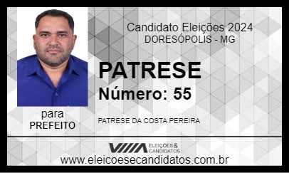 Candidato PATRESE 2024 - DORESÓPOLIS - Eleições