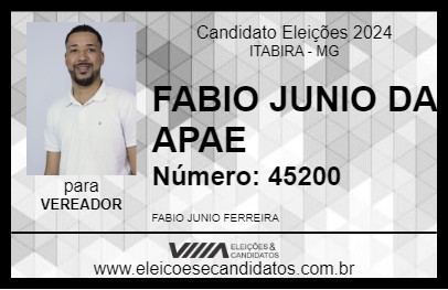 Candidato FABIO JUNIO 2024 - ITABIRA - Eleições