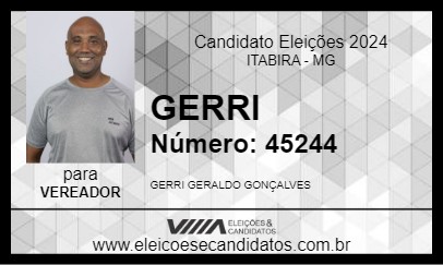 Candidato GERRI 2024 - ITABIRA - Eleições