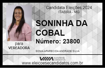 Candidato SONINHA DA COBAL 2024 - ITABIRA - Eleições