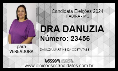 Candidato DRA DANUZIA 2024 - ITABIRA - Eleições