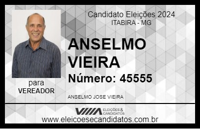 Candidato ANSELMO VIEIRA 2024 - ITABIRA - Eleições