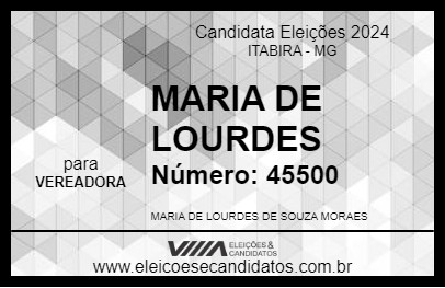 Candidato MARIA DE LOURDES 2024 - ITABIRA - Eleições