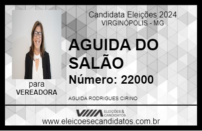 Candidato AGUIDA DO SALÃO 2024 - VIRGINÓPOLIS - Eleições