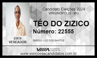 Candidato TÉO DO ZIZICO 2024 - VIRGINÓPOLIS - Eleições